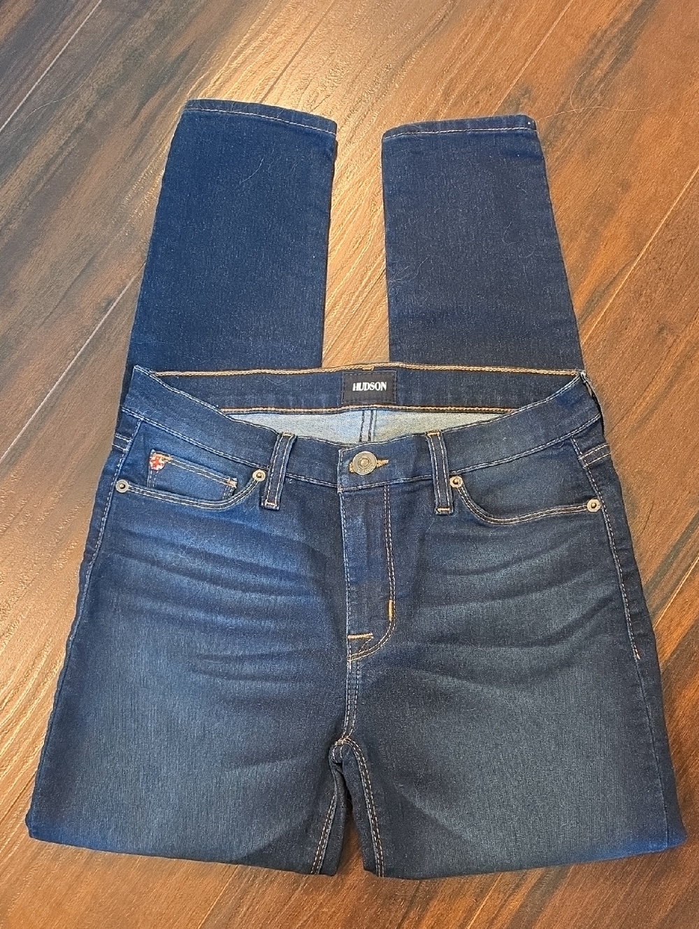 Hudson Jeans Women's Natalie Super Skinny Jeans in Deep Blue Wash 27